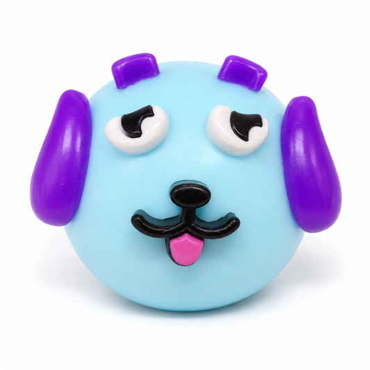 Blue Dog Face Squishy - Squeeze Toy