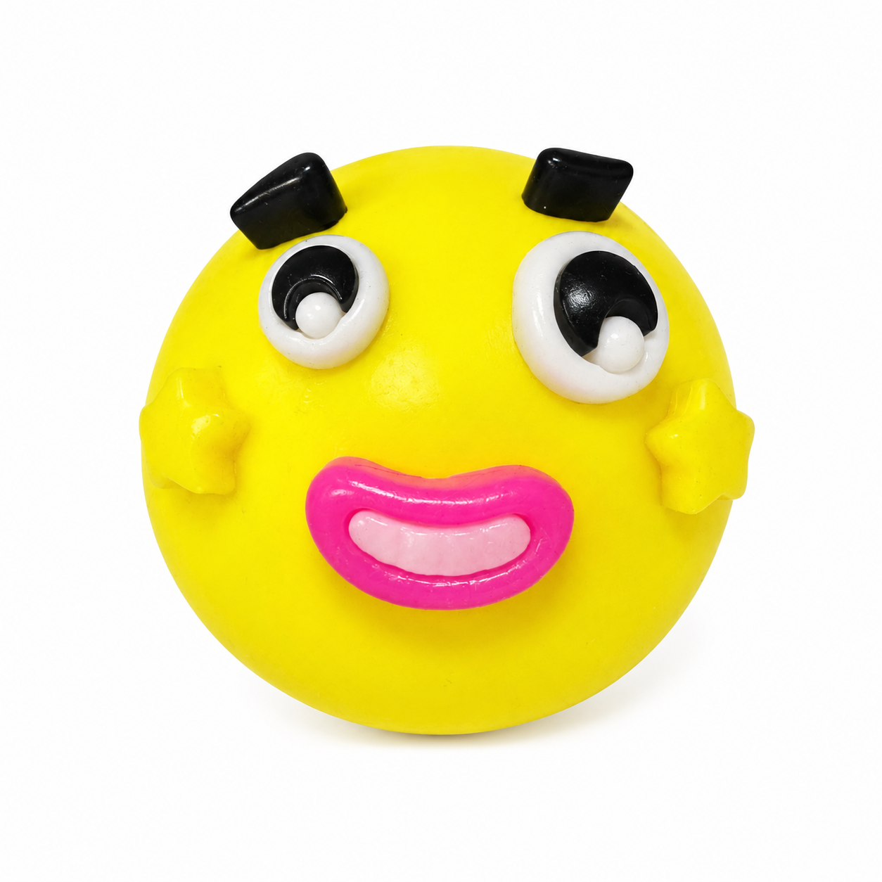 Yellow Star Face Squishy - Squeeze Toy