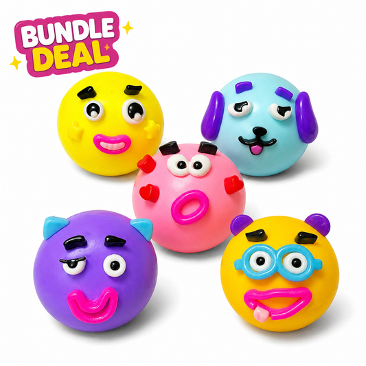 ALL 5 Face Squishies! - Squeeze Toy (BUNDLE DEAL!)